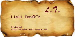 Lieli Teréz névjegykártya